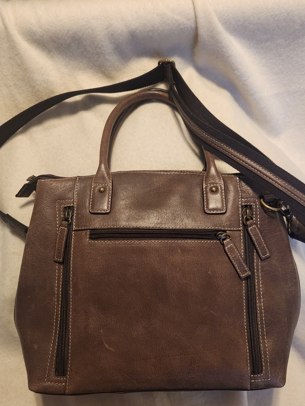 Women's Brown Concealed Carry Purse with Adjustable Crossbody Strap